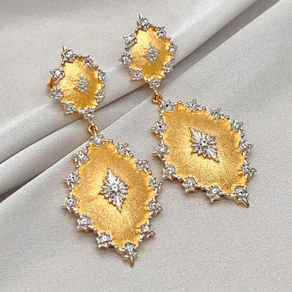 Citrine Dangle Earrings in Silver 925