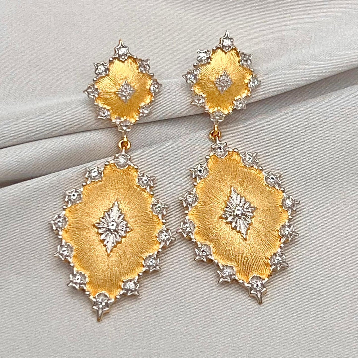 Citrine Dangle Earrings in Silver 925