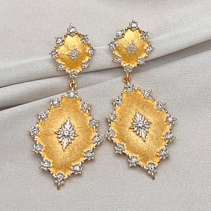 Citrine Dangle Earrings in Silver 925