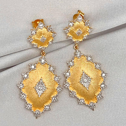 Citrine Dangle Earrings in Silver 925