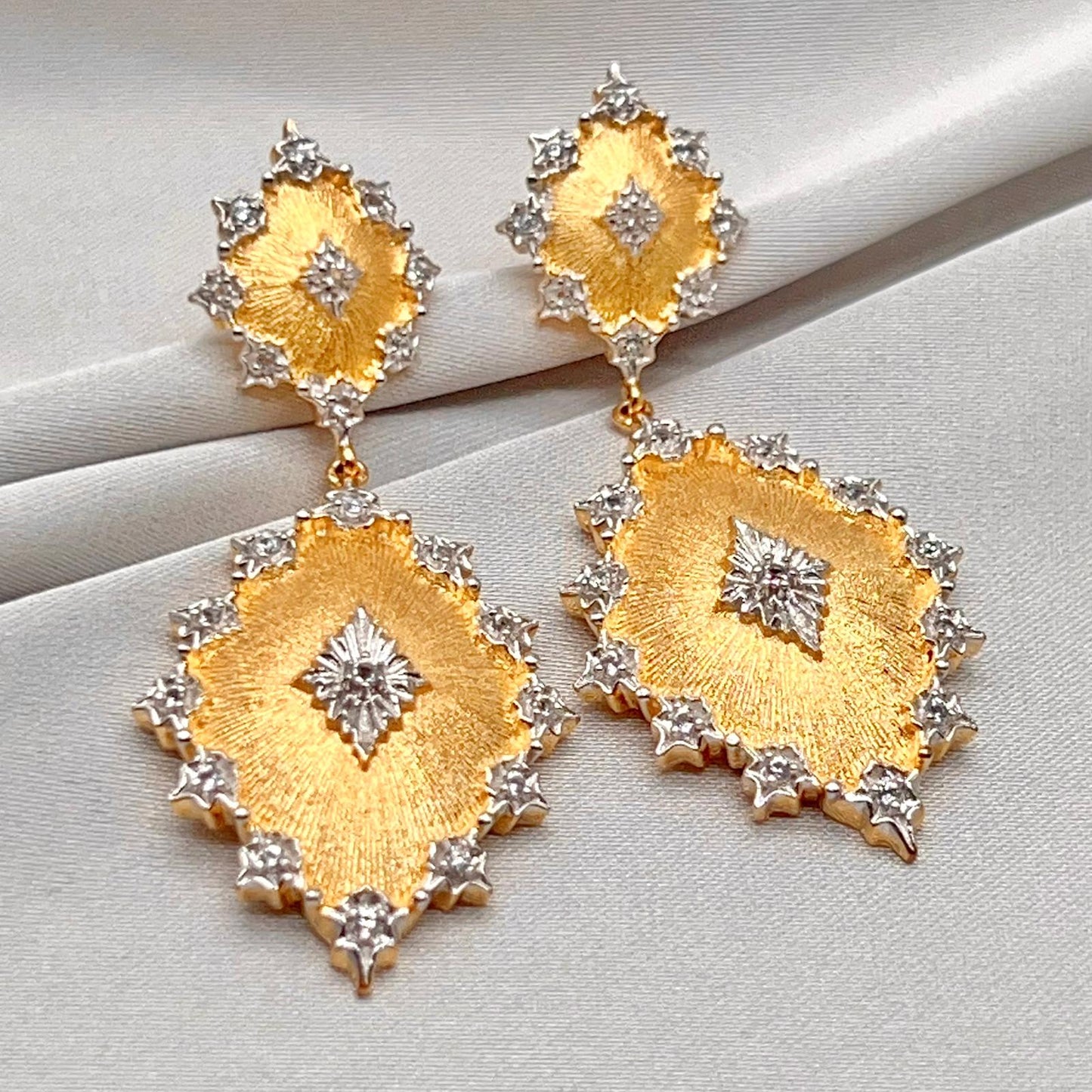 Citrine Dangle Earrings in Silver 925