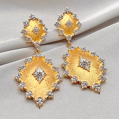 Citrine Dangle Earrings in Silver 925