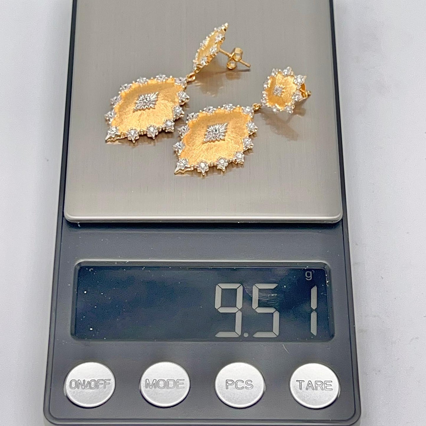 Citrine Dangle Earrings in Silver 925