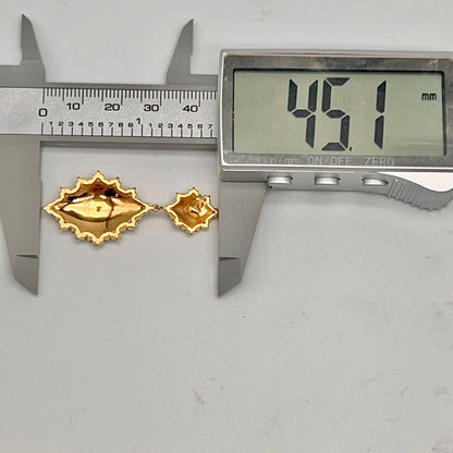 Citrine Dangle Earrings in Silver 925