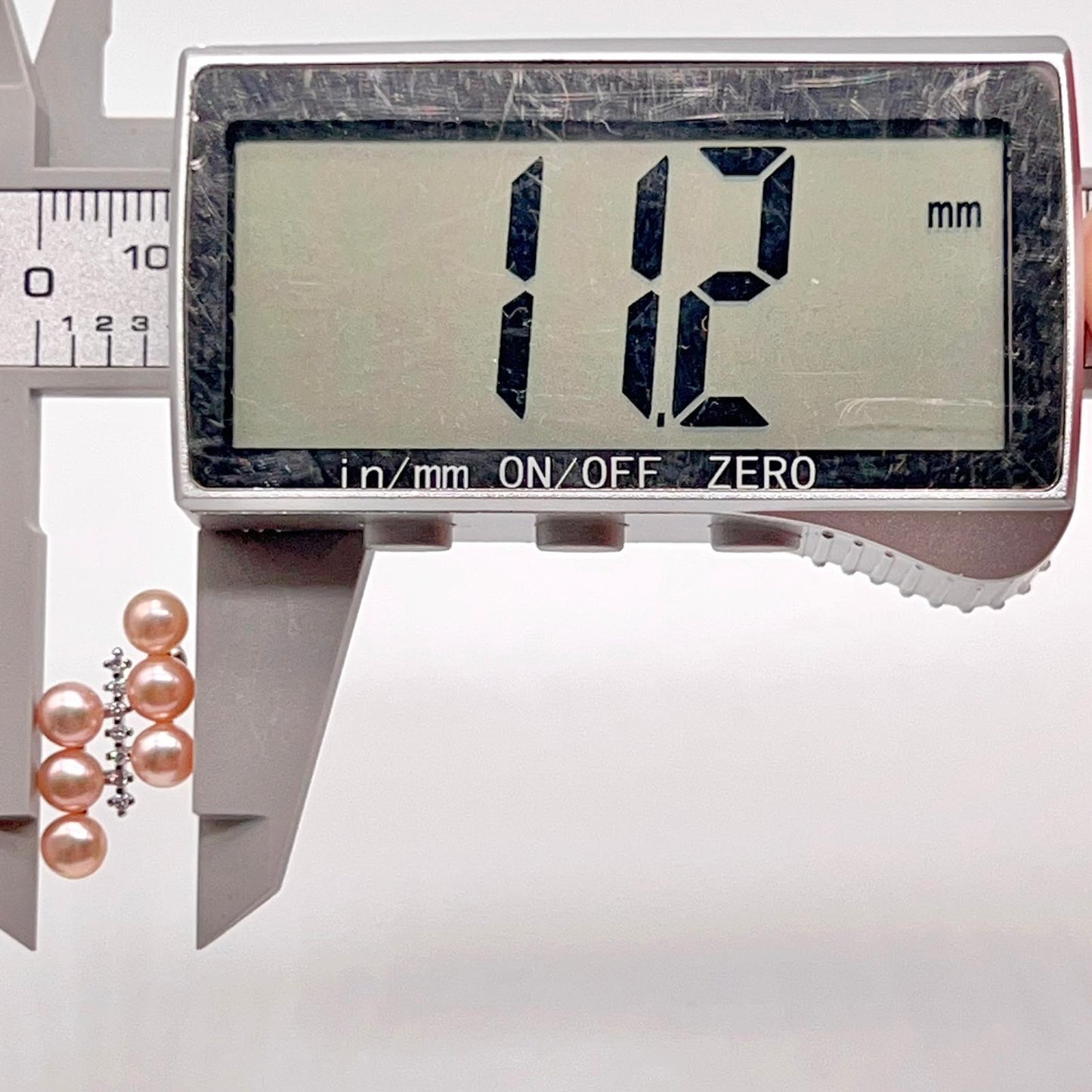 Pink Pearl Linear Cluster Ring & Earring Set Silver 925