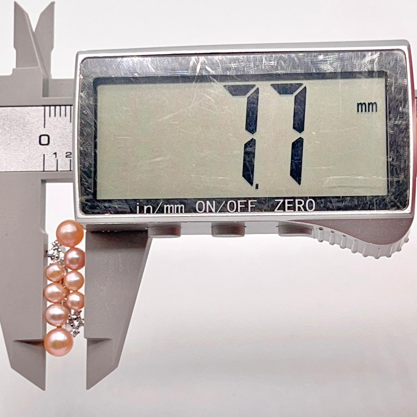 Pink Pearl Linear Cluster Ring & Earring Set Silver 925