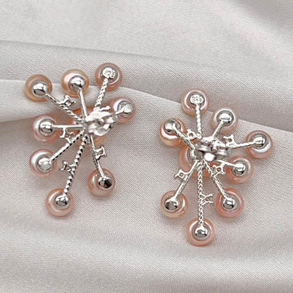 Pink Pearl & Diamond Accent Radial Jewelry Set