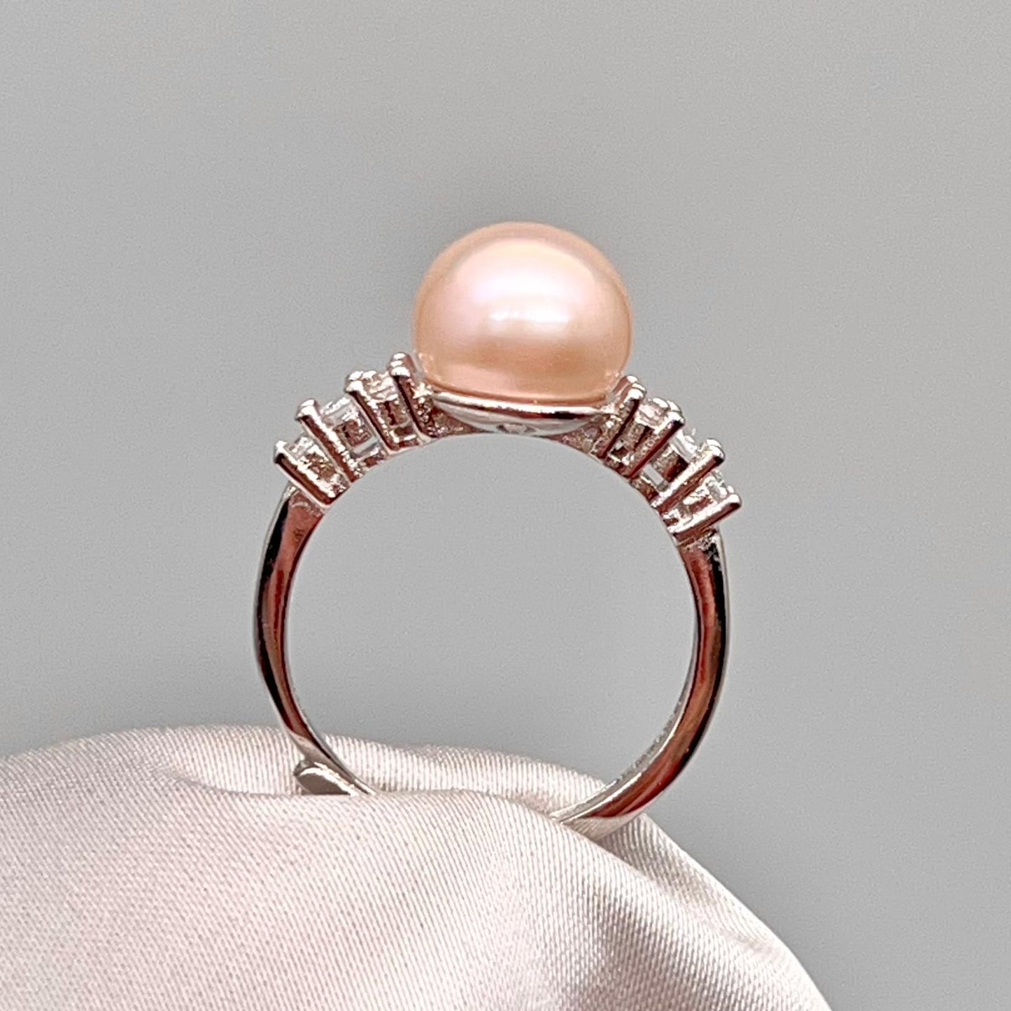 Pink Pearl & Diamond Accent Radial Jewelry Set