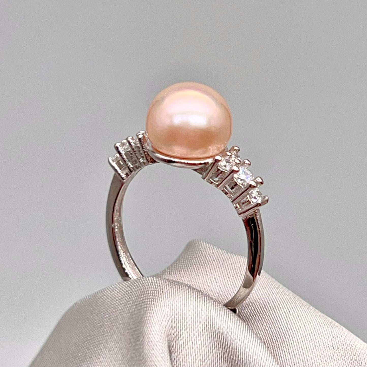 Pink Pearl & Diamond Accent Radial Jewelry Set