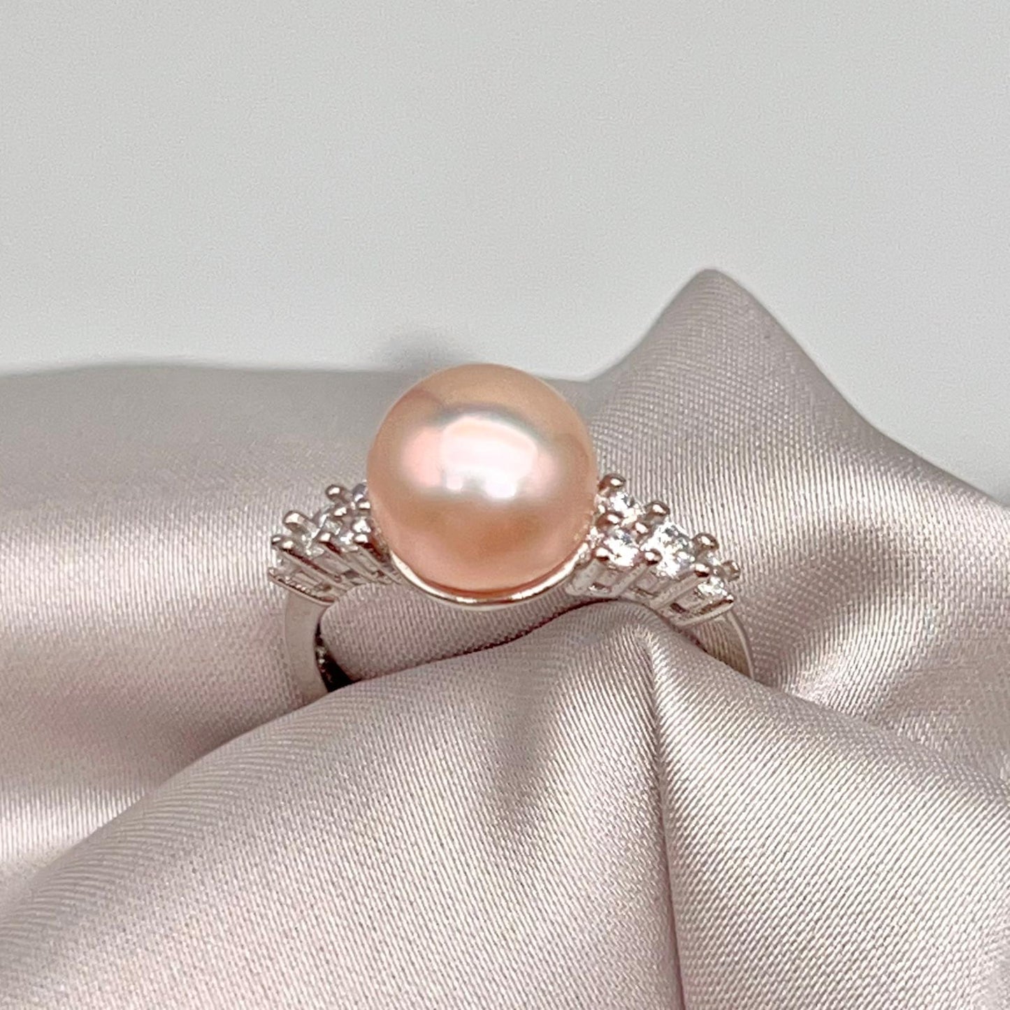 Pink Pearl & Diamond Accent Radial Jewelry Set