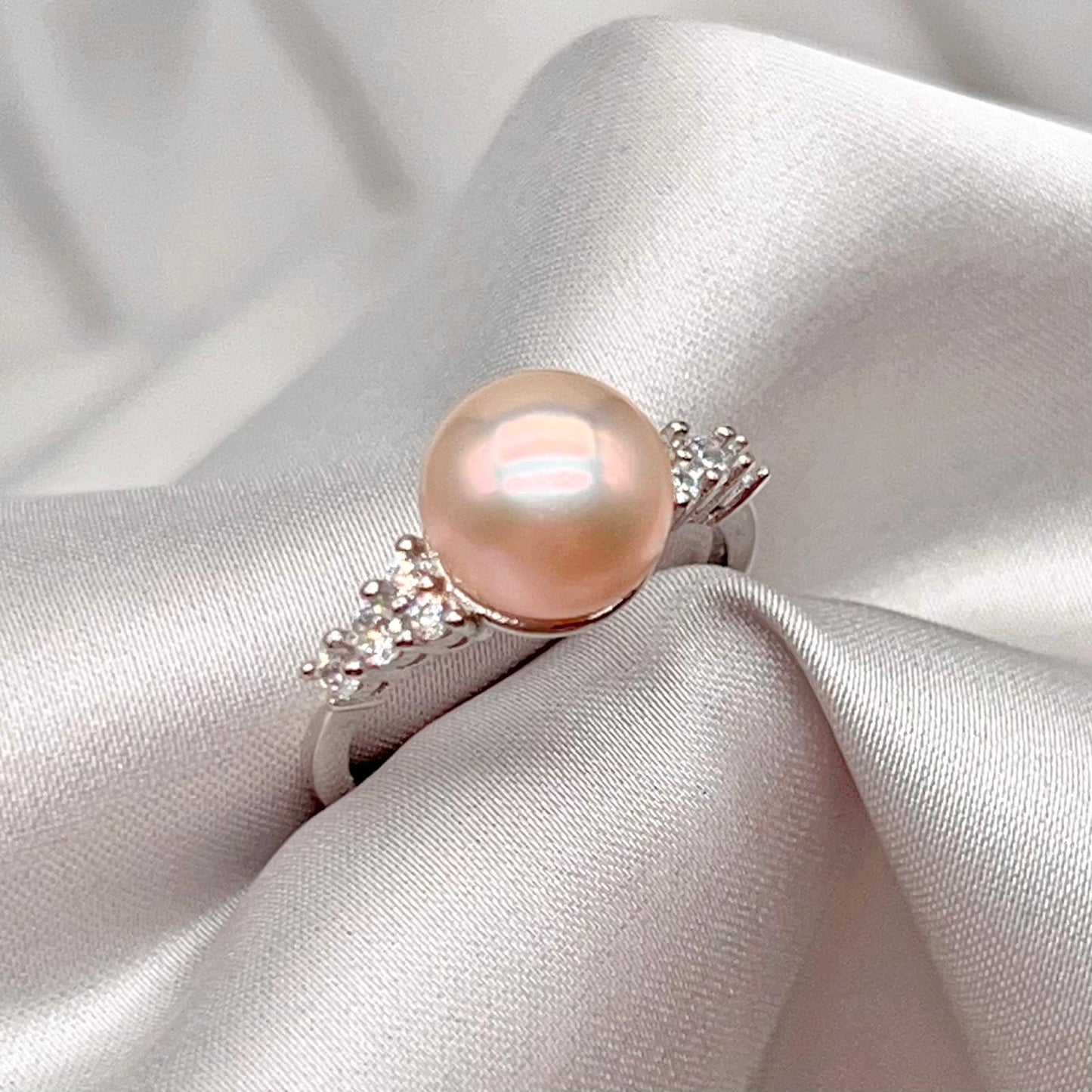 Pink Pearl & Diamond Accent Radial Jewelry Set