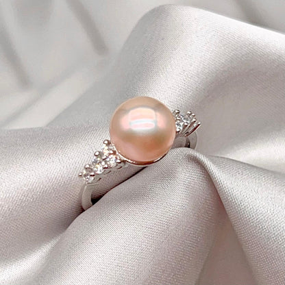 Pink Pearl & Diamond Accent Radial Jewelry Set