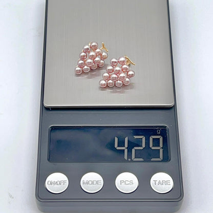 Pink Pearl & Gold Grapevine Jewelry Set