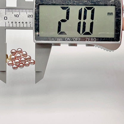 Pink Pearl & Gold Grapevine Jewelry Set