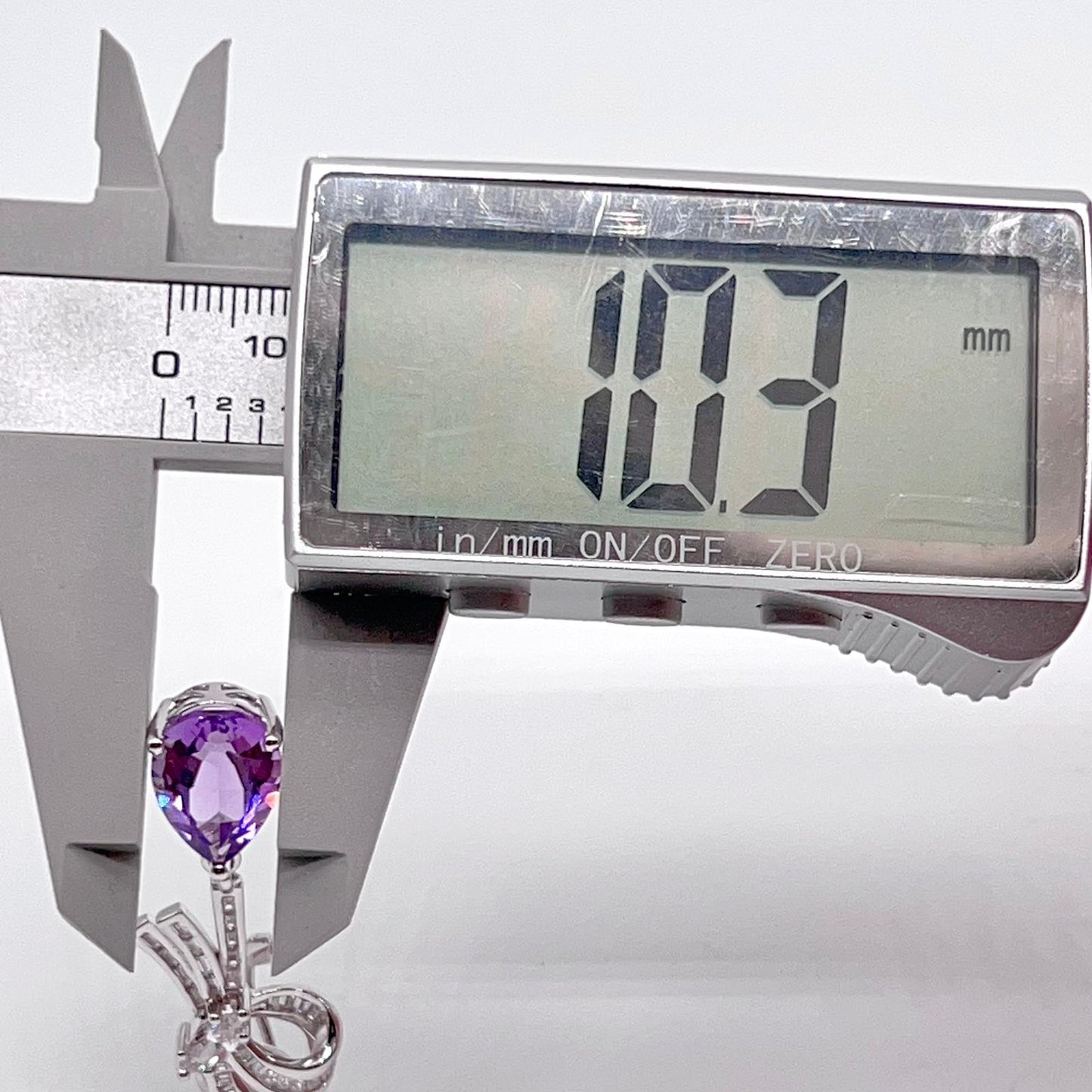 Contemporary Cocktail. Earring of Amethyst in Silver 925