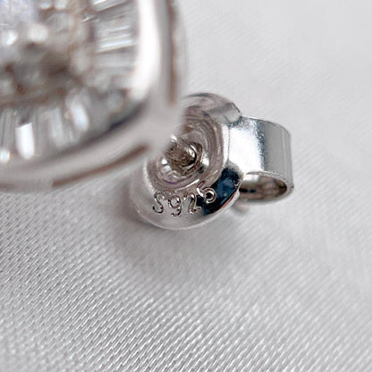 Contemporary Cocktail Earrings of Amethyst in Silver 925