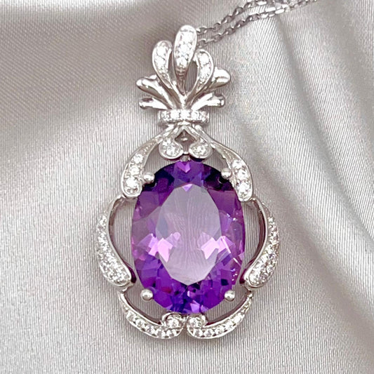 Contemporary Amethyst Baroque Cocktail Necklace