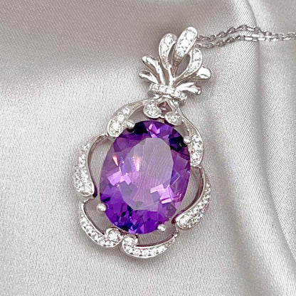 Contemporary Amethyst Baroque Cocktail Necklace
