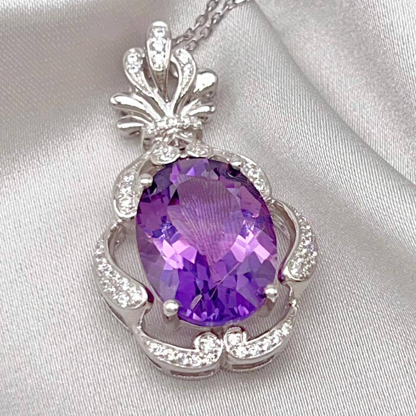 Contemporary Amethyst Baroque Cocktail Necklace