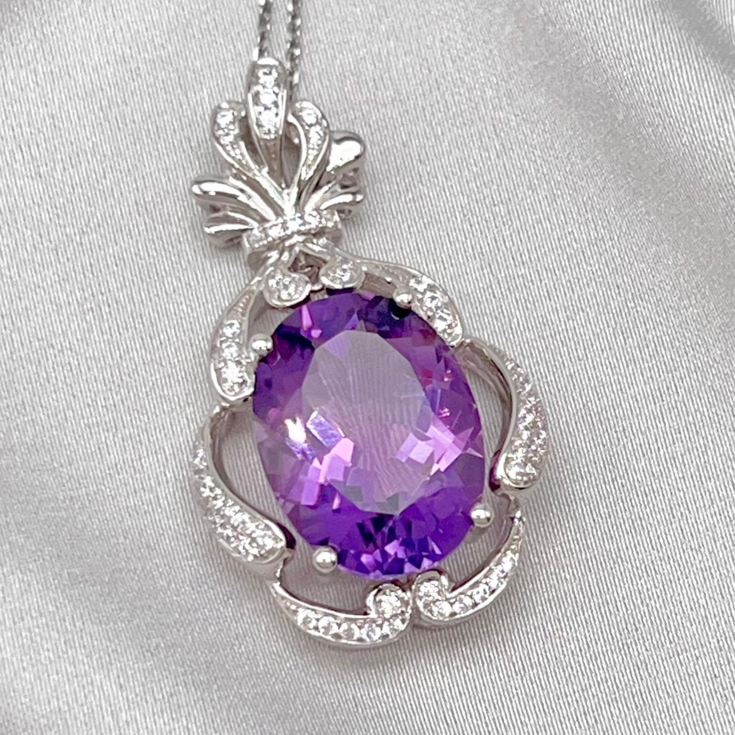 Contemporary Amethyst Baroque Cocktail Necklace