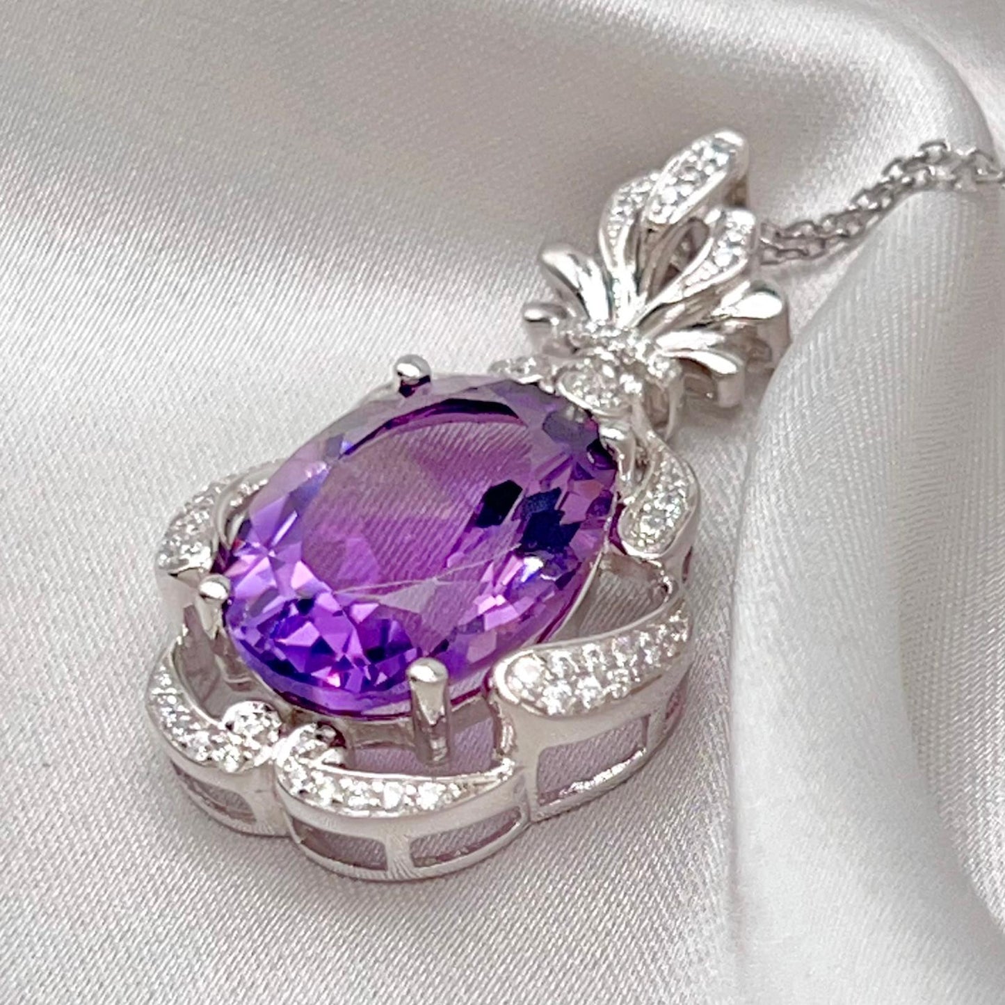 Contemporary Amethyst Baroque Cocktail Necklace