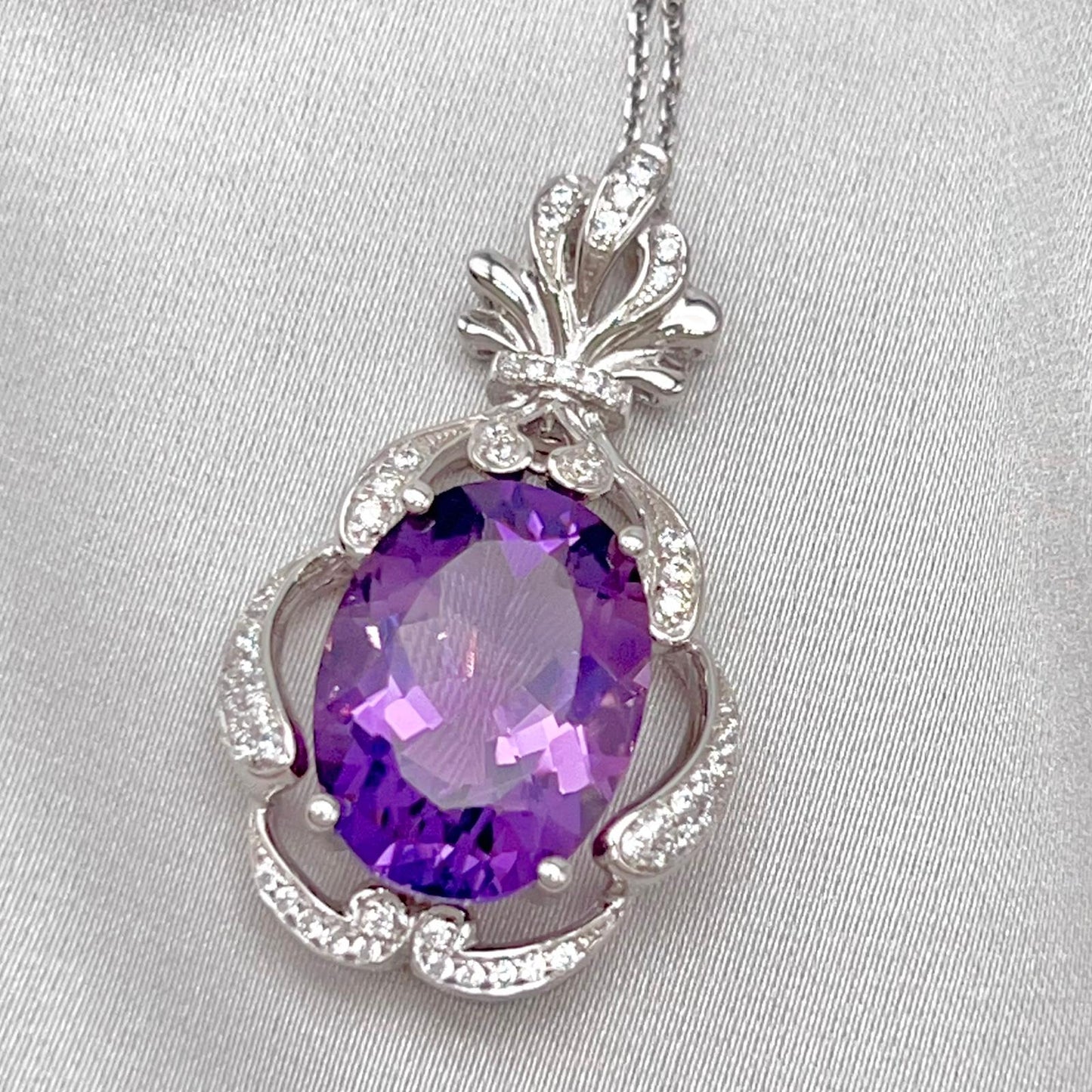 Contemporary Amethyst Baroque Cocktail Necklace