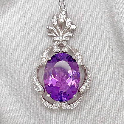 Contemporary Amethyst Baroque Cocktail Necklace