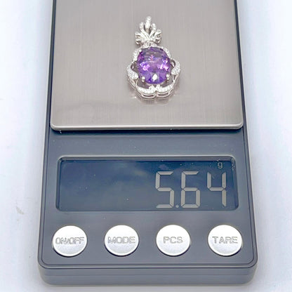 Contemporary Amethyst Baroque Cocktail Necklace