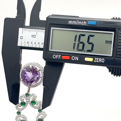 2 Way Amethyst necklace in Silver 925