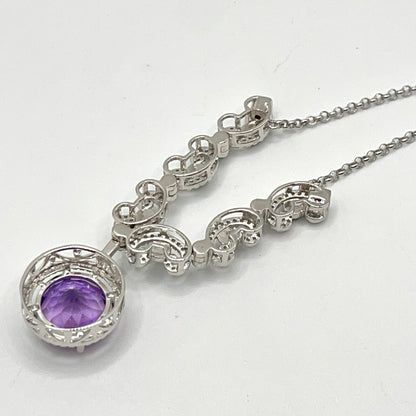 2 Way Amethyst necklace in Silver 925