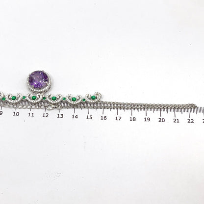 2 Way Amethyst necklace in Silver 925